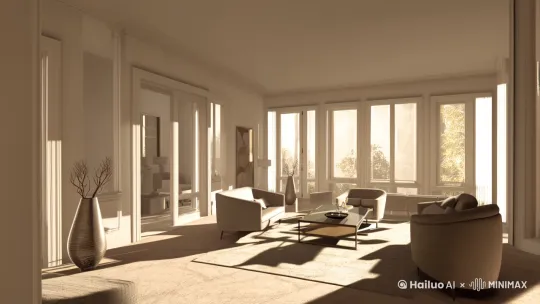 我需要30秒装修室内生长动画视频，需要展示户型图 by Hailuo AI Video Generator
