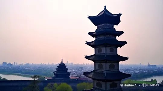 几代豪华,长安梦、多少似景。
情铸就、今朝华清,人文相映。
雁塔登临还独望,
青龙宝刹相壁影。
转城东、折柳灞桥行,君难定。
梧桐翠,飞鸟尽;
柳色黛,瘦风俊。
细风丝雨骤、曲通幽径。
欲竟何愁春已去,
宁心只待来年蕴。
莫须言、此意蓦然间,华清景。 by Hailuo AI Video Generator