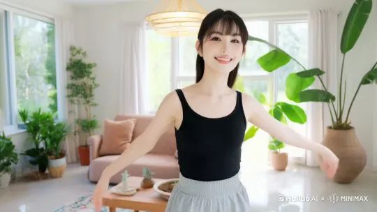 跳一段舞蹈在家里 by Hailuo AI Video Generator