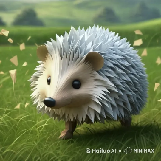让图中小刺猬向后奔跑 by Hailuo AI Video Generator