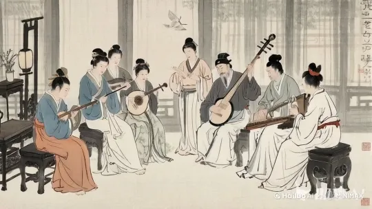 让这群人边跳边唱边演奏 by Hailuo AI Video Generator