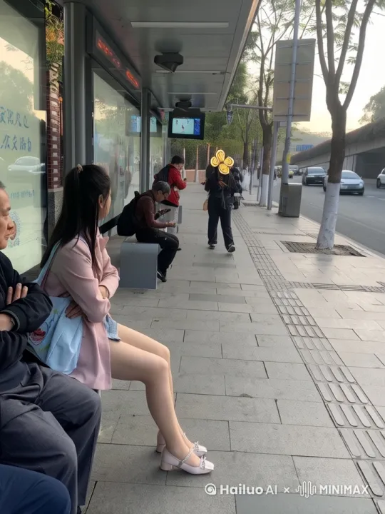 自然回头运镜，路人正常自然行走。不要出现模糊、变形、毁容 by Hailuo AI Video Generator