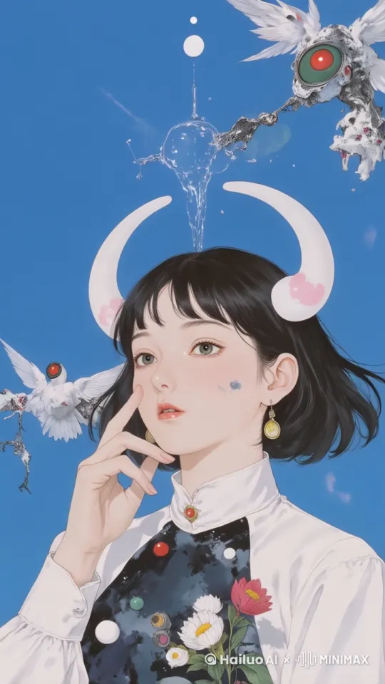 电影质感，女生，空灵，故事感，超现实，未来感，蒸汽波，电影截图，梦核，8K，超高分辨率，让画面动起来 by Hailuo AI Video Generator