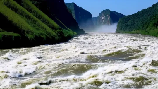 黄河波涛汹涌 by Hailuo AI Video Generator