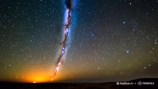 相机下的星河缓缓流动 by Hailuo AI Video Generator