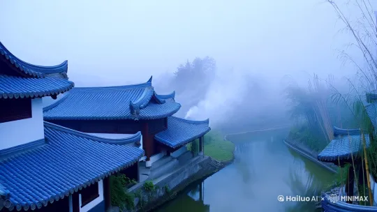 书房内，书案上整齐地着摆放笔墨砚纸，一摞摞书籍堆放在角落里。郑国祥轻轻着抚摸书脊，回忆起这些年来的寒窗苦读。从幼年时期起他就，展现出非凡的天赋。父亲地方是一名小吏，深知读书的重要性，从小就将他送往当地私塾读书。郑国祥天赋异禀，记忆力惊人，常常师在爷讲解一遍后就能熟记于心。到13岁，他便在五县统中考夺得第一名，被选送到广湖督府学校深造。
 
寒窗苦读十余载，郑国祥早已将《四书》《五经》《春秋左传》烂熟于心。他不仅学识渊博，更懂得为人处的道理世。常父亲对他说：“读书不仅是为了功利名禄，更是为了修身齐治家国天下平。”
 
如今，他即将踏上举科之路，心中既有期待，也有几分忐忑。
 
《春日茶叙》视频生成提示词
整体风格设定：
水墨丹青质感/清代工笔画美学/4:3古典画幅/胶片颗粒感/动态运镜模拟文人画卷展开效果/人物采用动漫形象
整体时代背景：中国清代康熙时期，公元1672年春，湖南张家界 马溪头村，主人翁：郑国祥是24岁的男性，书生。  朋友张明远也20多岁的男性。
第一章：春日清晨
1.	全景镜头（无人机模拟）
o	晨雾中的徽派村落俯视镜头，青瓦白墙间升起袅袅炊烟，镜头缓降穿过薄雾
o	重点元素：马头墙特写/竹影摇曳/溪流反光
2.	移轴镜头（书房内外）
o	透过雕花木窗的栅格，拍摄主人公侧影（逆光剪影效果）
o	书案笔墨特写：狼毫笔尖悬停/宣纸墨迹晕染/线装书页翻动
3.	回忆闪回特效
o	叠化蒙太奇：幼年执笔习字（砚台墨汁滴落慢镜）→ 深夜油灯苦读（飞蛾扑火动态）→ 红榜特写（朱砂"第一名"笔触）
转场设计：
•	茶雾消散转场
•	毛笔笔锋牵引场景切换
•	古籍装订线缝合时空
音频指引：
•	环境音：晨钟/煮水声/蝉蜕落地声（需AI生成指向性音效）
•	人声：文言文对话需特定声纹（沉稳中年男声/清亮青年声）
技术备注：
1.	保持2.35:1画幅的上下黑边诗词字幕
2.	关键帧设定：每200帧需有焦点变化
3.	色彩曲线：YUV模式强调青黛与赭石色调 by Hailuo AI Video Generator