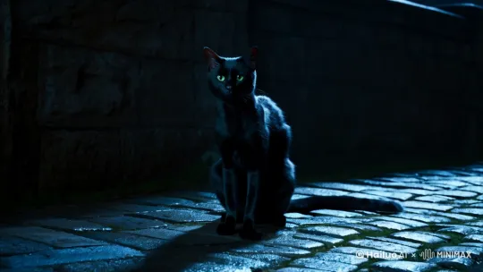 暗夜黑猫 by Hailuo AI Video Generator
