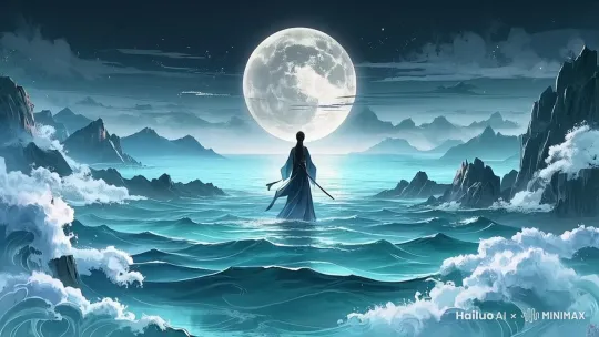 海水反复击打悬崖，衣裳飘动，镜头推进
 by Hailuo AI Video Generator