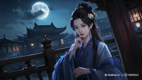 雾气飘动，镜头缓慢推近，人物害羞，
 by Hailuo AI Video Generator
