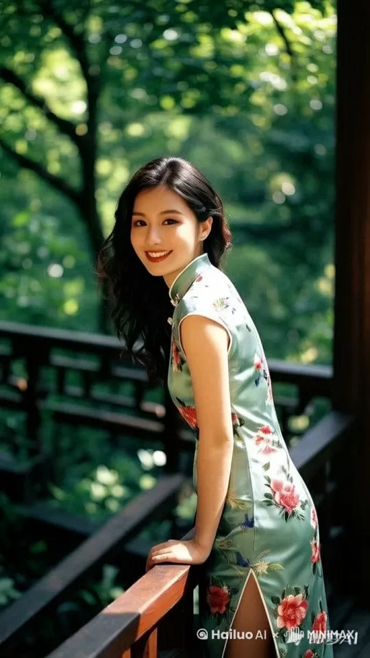 图中美女转过身，镜头拉近，头部特写。 by Hailuo AI Video Generator
