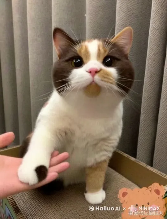 图中可爱的小猫咪，正在大森林里溜达散步，憨态可掬。森林茂密，树木高大，绿色草地，阳光透过树叶洒向大地。小猫咪向前走，飞来一只蝴蝶，小猫咪跳起来和蝴蝶互动。镜头全景，4K画质，猫咪毛发逼真，移动镜头跟随猫咪走。 by Hailuo AI Video Generator
