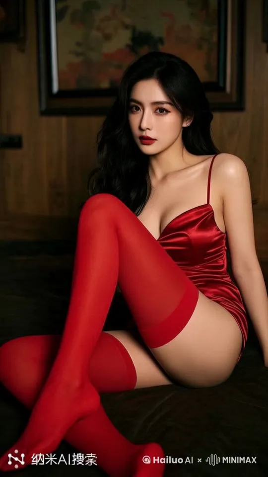站起来，手举过头顶比心，然后在胸口位置比心，然后跳扭胯舞，进行左右比心动作。 by Hailuo AI Video Generator