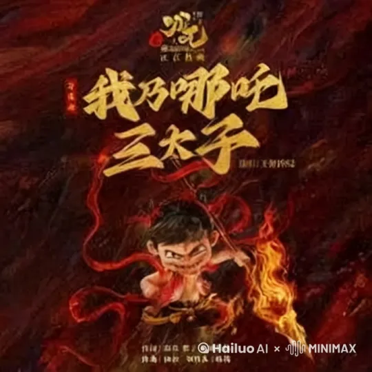 我乃哪吒三太子 (《哪吒之魔童闹海》电影态度曲) - 王朝1982 by Hailuo AI Video Generator
