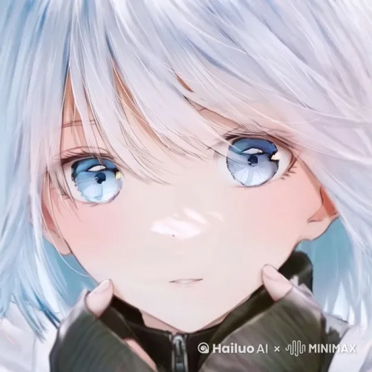 会眨眼睛，整个人物都是动态状态 by Hailuo AI Video Generator