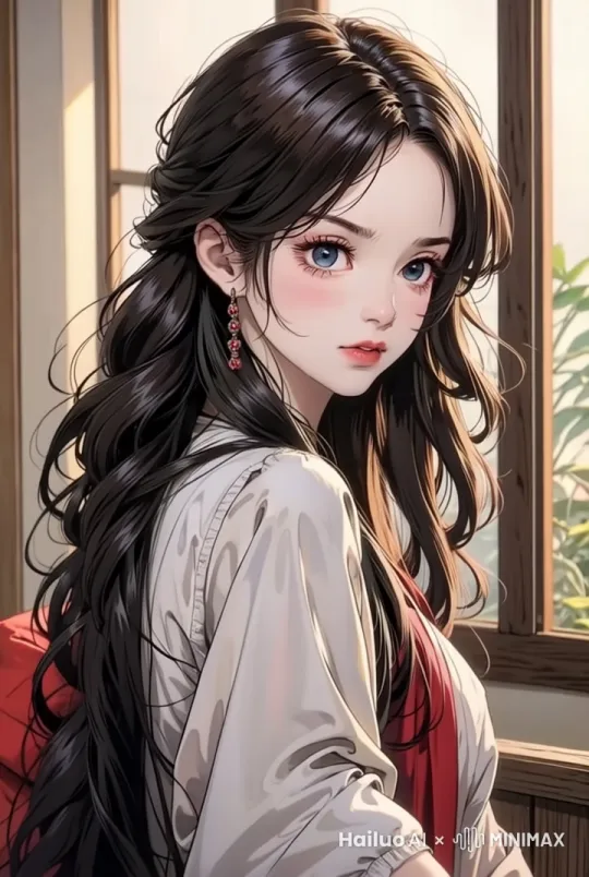 一个女孩生气的看着镜头，双手交叉，快速扭头。高品质，非常详细，4K by Hailuo AI Video Generator