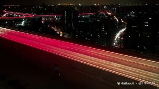 **短视频标题：《夜行》**

---

**[开场]**  
（镜头从高空俯拍城市全景，霓虹闪烁如星河，车流拖出红色光轨。背景音：低沉的电子音效渐入，混着遥远的地铁轰鸣。）  

**[镜头1 - 天桥独行]**  
（慢镜头）一双旧帆布鞋踩过潮湿的反光路面，影子被路灯拉长又缩短。镜头抬升，穿连帽卫衣的背影在天桥中央驻足，四周是飞驰而过的车灯。（音效：呼啸的车声突然模糊，耳鸣般的空洞音）  
**字幕**：“这座城市每分钟有3000人相遇，但此刻，我的耳机里只放着一首无人分享的歌。”

**[镜头2 - 便利店橱窗]**  
（特写）结霜的玻璃窗映出主角的半张脸，手指无意识划过雾气，写下某个字母又迅速擦掉。店内暖光透出，一家三口举着关东煮说笑。（音效：硬币投入自动贩卖机的“咔嗒”声）  
**旁白（女声低语）**：“他们说便利店是24小时的避难所，可为什么热咖啡捧在手里，还是冷得像在等一个不会响的电话？”

**[镜头3 - 地铁末班车]**  
（广角镜头）空荡的车厢随轨道轻微晃动，主角的影子在玻璃上分裂成重影。对面座位残留着半张被揉皱的传单，写着“新房首付3%”。（音效：铁轨摩擦声突然放大，如潮水漫过）  
**字幕**：“广告牌说‘你值得更好的人生’，却没告诉我，更好的定义是不是必须塞进两室一厅。”

**[镜头4 - 天台俯瞰]**  
（无人机视角螺旋上升）主角抱膝坐在生锈的铁丝网边，脚下是吞吐光雾的摩天楼群，一只流浪猫忽然蹿过，碰倒的易拉罐滚向黑暗。（音效：风声骤紧，混着隐约的救护车鸣笛）  
**旁白**：“我数到第47层亮灯的窗户时突然明白——那些光从来不是为了照亮谁，只是提醒你，有些高度永远触不可及。”

**[结尾]**  
（镜头模糊失焦）城市化作流动的光斑，片尾黑屏后弹出白色手写体：  
**“孤独是颗慢性毒药，  
幸好，我们共享同一种抗体。”**  
（背景音：救护车鸣笛渐远，电子音乐在某处断裂，留下持续5秒的绝对寂静）

---

**注**：全片采用青橙色调，人物始终不露正脸，用环境光影切割身体局部。建议BGM：冰岛后摇乐队Sigur Rós《Varúð》+ 环境噪音采样。 by Hailuo AI Video Generator