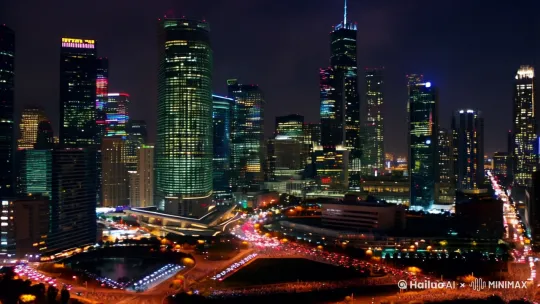 城市的夜晚 by Hailuo AI Video Generator