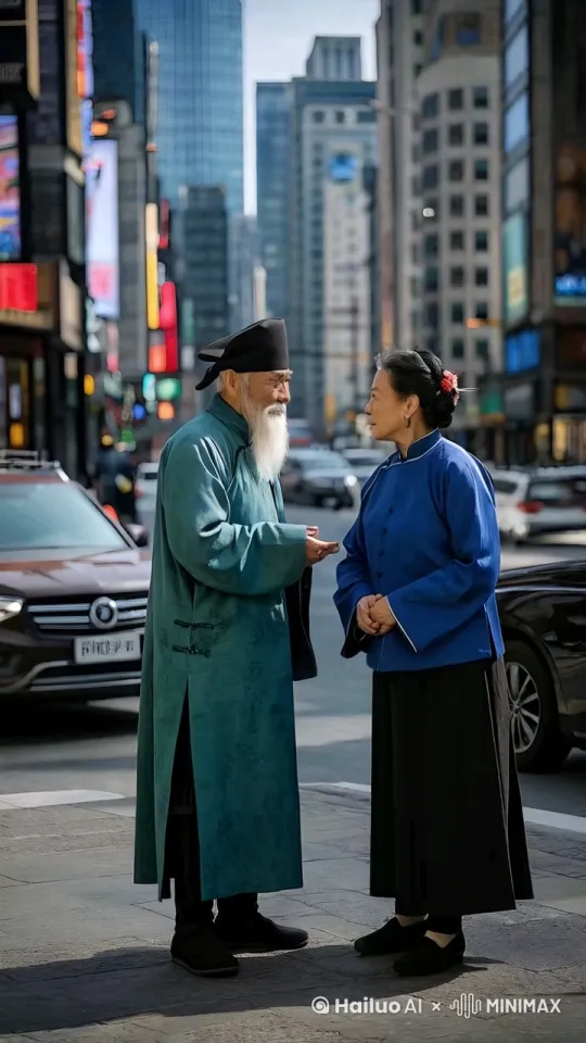 镜头动态跟随，大街上车来车往，突然大爷和大妈相互对打，左边的大爷挥拳如风，直击对方要害；右边的大妈侧身闪避，同时抬腿横扫，攻势凌厉。拳脚相交，发出清脆的声响，尘土飞扬。双方你来我往，攻守兼备，战况胶着，难分伯仲。 by Hailuo AI Video Generator