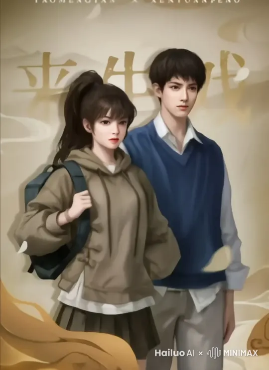 左边的女生嘟起嘴一副委屈的样子，右边的男生安抚女生，表情表现出关心 by Hailuo AI Video Generator