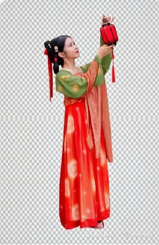 生成一张立体效果的3D动画图。人物正面、背面、侧面。彰显舞姿轻盈。 by Hailuo AI Video Generator