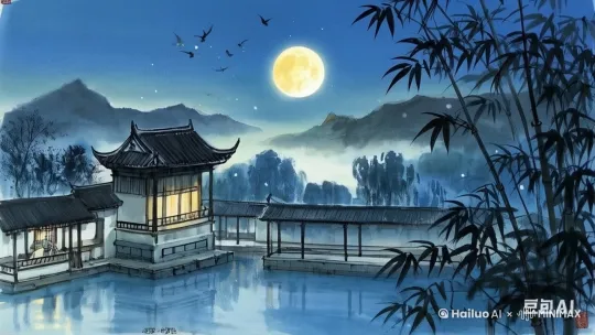 竹子摇曳，树木摆动，鸟儿飞翔 by Hailuo AI Video Generator