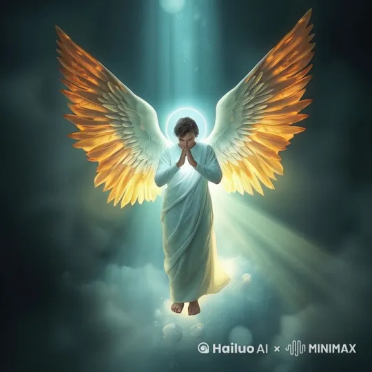 静止画面在光中祈祷 by Hailuo AI Video Generator