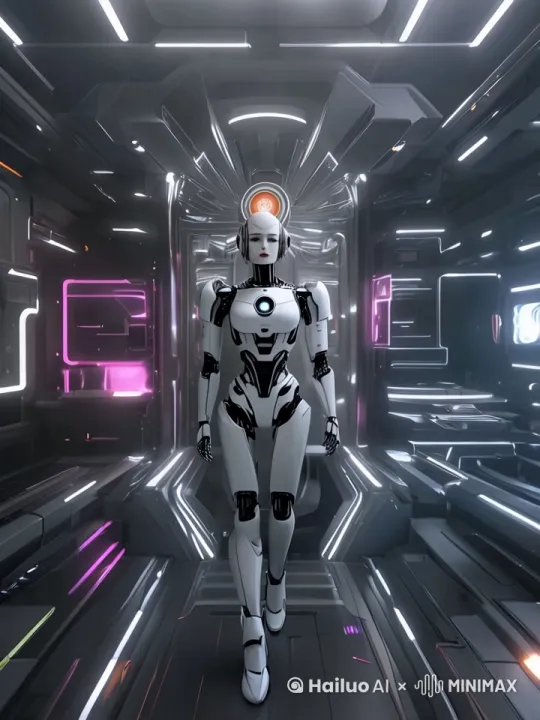 机器人对着镜头打招呼 by Hailuo AI Video Generator