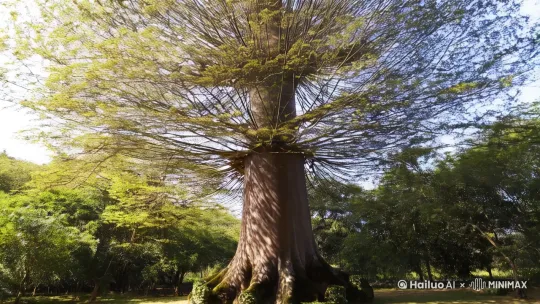 四米粗高度五米古槐树新芽迎风 by Hailuo AI Video Generator