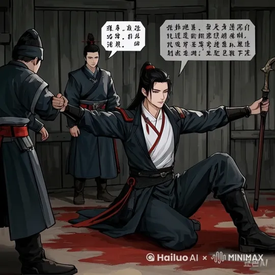 画面:萧砚被拖出牢房,注意到狱卒的牛皮靴上沾着红褐色黏土。
对话:
狱卒:萧总旗还是省些力气。指挥使大人亲自督办的案子,诏狱甲字房还没人能竖着出去。
萧砚:指挥使的玉佩倒是别致。听闻顾首座殡天那夜,浑天仪地宫少了两件古物。
特效:残玉擦过锁骨箭伤,映出北斗七星形状的血痕。 by Hailuo AI Video Generator