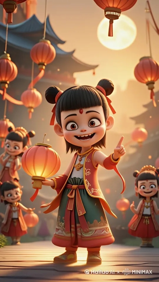 让哪吒、敖丙花样售后发糖. by Hailuo AI Video Generator