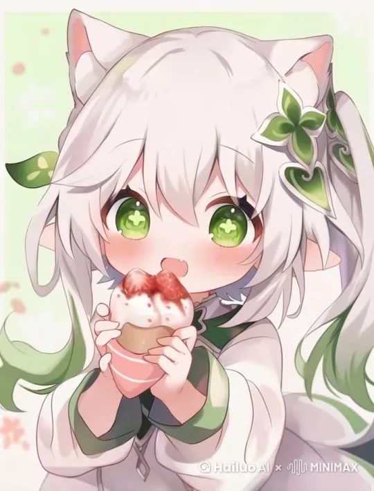 纳西妲最喜欢吃的零食 by Hailuo AI Video Generator