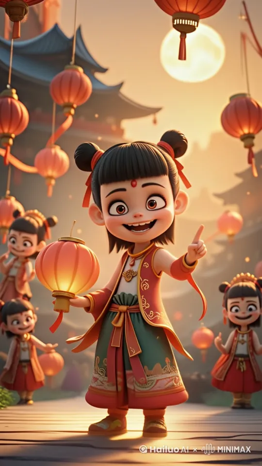 让哪吒、敖丙花样售后发糖. by Hailuo AI Video Generator