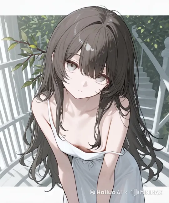 一个少女时不时眨眼，头发轻微被风吹动，整体动作不变，轻微的晃动
 by Hailuo AI Video Generator