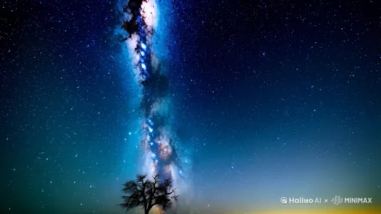 夜晚星空 by Hailuo AI Video Generator
