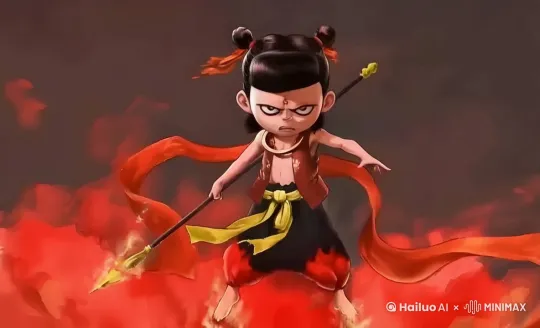 哪吒之魔童闹海中的小哪吒变身成大哪吒，我命由我不由天 by Hailuo AI Video Generator