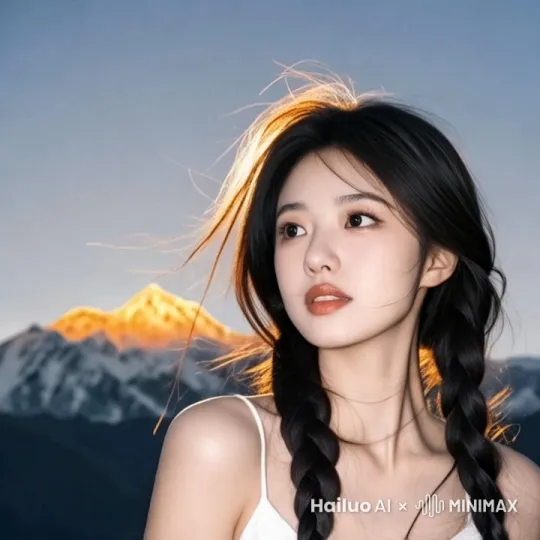 日照金山，美女跳舞 by Hailuo AI Video Generator