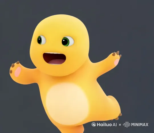 图中的生物和一只蓝色的猫打起来了 by Hailuo AI Video Generator