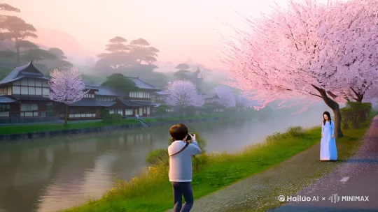 《樱花树下的邂逅》
南方小镇的春天总是来得格外早,晨雾未散,樱花已悄然绽放。阿宇,一个热爱摄影的年轻人,总是在清晨时分背着相机,穿梭于小镇的各个角落,捕捉那些稍纵即逝的美好瞬间。
这一天,阿宇如往常一样来到河边,准备拍摄晨曦中的樱花。河对岸,一个身穿淡蓝色连衣裙的姑娘吸引了他的注意。她站在樱花树下,微风轻拂,花瓣如雨般飘落,落在她的肩头和发梢。她微微仰头,闭着眼睛,仿佛在享受这片刻的宁静。
阿宇被这一幕深深吸引,不自觉地举起相机,按下了快门。姑娘似乎察觉到了他的动作,睁开眼睛,向他投来一个温暖的微笑。那微笑如同春风,让阿宇的心跳不由得加快。
姑娘名叫小悠,是一名插画师。她来到小镇,是为了寻找灵感,完成一幅关于春天的画作。她喜欢在清晨时分来到河边,感受大自然的宁静与生机。
两人在樱花树下相遇,阿宇鼓起勇气上前打招呼,小悠微笑着回应。两人开始交谈,发现彼此都对对方的生活充满了好奇。阿宇向小悠展示了他相机里的照片,那些关于小镇的点点滴滴,那些被时光定格的美好瞬间。小悠则向阿宇讲述了她画作中的故事,那些关于梦想与希望,关于爱与温暖的画面。
随着时间的推移,两人的关系越来越亲密。他们一起漫步在小镇的街道上,一起欣赏夕阳西下的美景,一起分享彼此的喜怒哀乐。阿宇的相机里,渐渐多了许多关于小悠的照片,而小悠的画作中,也多了许多关于阿宇的细节。
然而,美好的时光总是短暂的。小悠的画作即将完成,她也即将离开小镇,回到城市继续她的生活。离别的那天,小悠将一幅画送给了阿宇,画中正是他们在樱花树下相遇的那一幕。
阿宇站在河边,目送着小悠的背影渐渐远去,心中充满了不舍。但他知道,这段美好的时光将永远留在他的记忆中,成为他生命中最珍贵的宝藏。
多年后,阿宇成为了一名知名摄影师,而小悠也成了一名成功的插画师。尽管他们各自忙碌于自己的生活,但每当春天来临,他们总会想起那个小镇,想起那棵樱花树,想起那段美好的相遇。
阿宇的摄影展上,展出了许多关于小镇的照片,其中一幅正是小悠站在樱花树下的画面。画展结束后,阿宇收到了一封信,信中夹着一张明信片,上面画着同样的樱花树。信是小悠写的,她写道:“感谢那段美好的时光,让我们在彼此的生命中留下了永恒的印记。”
阿宇微微一笑,心中感到无比温暖。他明白,人生中的每一次相遇,都是一次美丽的邂逅。即使时光流逝,那些美好的瞬间,依然会在记忆中熠熠生辉。正如他们之间的故事,虽然短暂,却充满了温暖与感动。
在这个快节奏的世界里,阿宇和小悠的故事提醒我们,珍惜每一个当下,珍惜那些不经意间的美好相遇。因为正是这些瞬间,构成了我们生命中最珍贵的记忆。 by Hailuo AI Video Generator