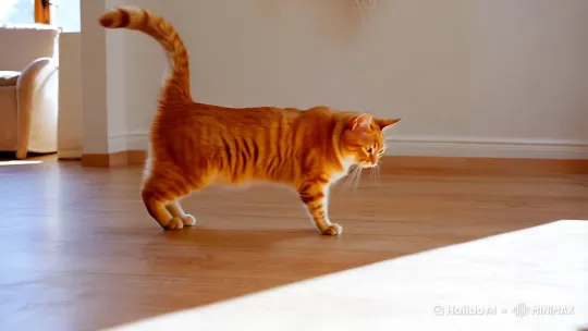 一橘猫跳了一个后空翻 by Hailuo AI Video Generator
