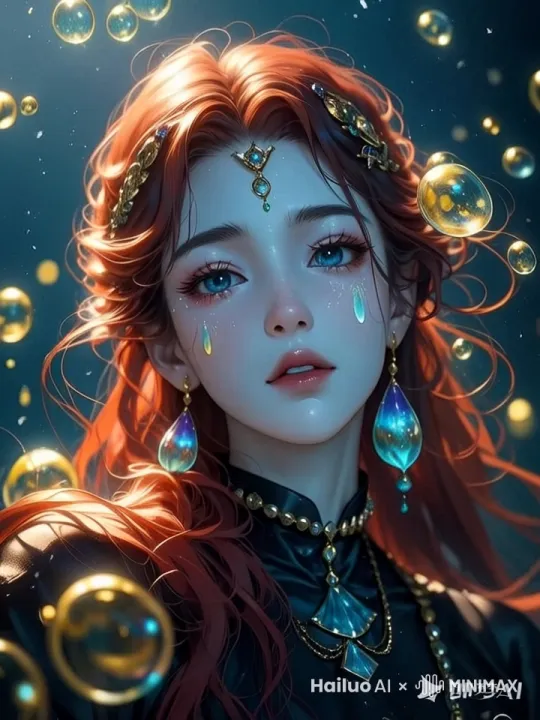 亚特兰蒂斯的公主前来与人类的王子见面，互生情愫 by Hailuo AI Video Generator
