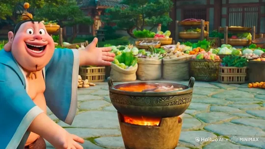 端起盆，喝汤 by Hailuo AI Video Generator