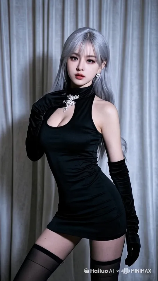 大师运镜捕捉美女热舞，她双手叉腰，先有后在扭动，表情可爱。垂直摇镜下，动作真实流畅统一柔和的光线渲染出迷人氛围，无虚化 by Hailuo AI Video Generator