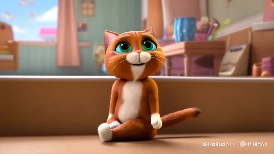拟人猫咪突然站起来，不断扭腰跳舞，伴随可爱动作，拟人跳舞舞姿优美，真实场景[推进,上升] by Hailuo AI Video Generator