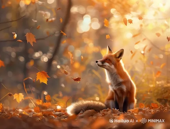 狐狸看向镜头，镜头向前推至特写狐狸表情 by Hailuo AI Video Generator