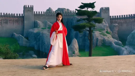 真实摄影，超细节，16K 超清画质。通过多镜头切换，以全景35mm焦距构建整体场景，迅速拉近至特写135mm焦距捕捉细微动态。
 
全景画面中，一位武林高手傲立在地势险峻之地，也许是古老的城墙上，亦或是怪石嶙峋的山谷间，周围环境或古朴沧桑，或充满奇幻色彩。
 
高手神色冷峻，眼神坚毅似能洞察一切，身姿挺拔犹如苍松，沉稳而有力。双脚稳稳站立，仿佛与大地融为一体。随着起势，双臂舞动，身形如闪电般灵动，瞬间施展出一套刚猛且精妙无双的招式，恰似蛟龙翻腾，又似灵燕穿梭，每一个动作都蕴含着排山倒海的劲道。
 
刹那间，天地为之变色。狂风以高手为中心，如疯狂的漩涡般呼啸肆虐，风速迅猛至极，将周围的一切都卷入其中。风中裹挟着地面的沙石、尘土，如密集的暗器四处激射。若场景中有落叶，它们便如金色的飞刀，围绕着高手高速旋转；若有花瓣，此刻也会如粉色的雪花，在狂风中翩翩起舞。周围的雾气，被这股强大力量搅动，如白色的巨龙，在高手身边疯狂盘旋，雾气中闪烁着神秘的光芒。
 
特写镜头下，高手表情严肃而专注，双唇紧紧抿起，额头上微微凸起的青筋，彰显着其深厚内力的凝聚与爆发。肌肉线条随着动作起伏，每一次发力都精准而有力，招式变幻间尽显强大的武术功底。
 
全景再次展现，整个场景在这股强大力量的冲击下剧烈震动，地面仿佛都在颤抖，尘土飞扬弥漫天际。而高手宛如掌控天地之力的主宰，屹立于风暴核心，以绝世武功搅动乾坤，淋漓尽致地展现出超凡入圣的武术境界，令观者感受到扑面而来的震撼。 by Hailuo AI Video Generator