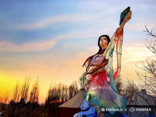 环绕向上飞天 by Hailuo AI Video Generator