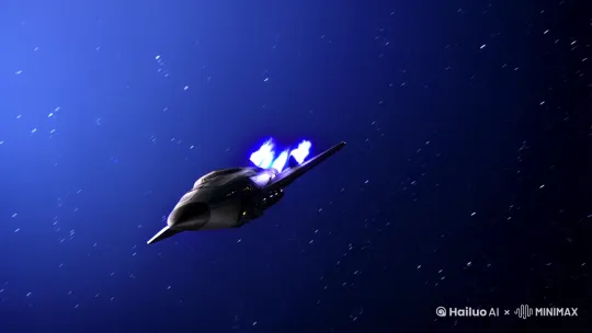 浩瀚无垠的宇宙中，繁星点点，一艘名为“探索号”的人类飞船孤独地航行着，它的目标是遥远的火星。飞船表面闪烁着金属光泽，尾部喷射着蓝色的火焰，在漆黑的宇宙中划出一道优美的弧线。
运镜指令:
开场: 远景，镜头从地球缓缓拉远，展现地球的蓝色美丽和宇宙的浩瀚无垠，探索号飞船逐渐出现在画面中。
推进: 镜头缓缓推进，聚焦到探索号飞船，展现其精密的构造和科技感。
环绕: 镜头围绕飞船进行360度环绕拍摄，展现飞船与周围宇宙环境的对比，突出其孤独和渺小。
内部视角: 镜头切换到飞船内部，展现宇航员们紧张忙碌的工作场景，以及他们透过舷窗凝望宇宙的深邃目光。
火星出现: 镜头切换到飞船前方，火星逐渐出现在画面中，由远及近，展现其红色的地表和神秘的气息。
着陆: 镜头跟随飞船降落火星表面，展现其着陆过程以及火星表面的地貌特征。
探索: 镜头切换到火星表面，展现宇航员们走出飞船，开始探索这颗红色星球，留下人类的足迹。 by Hailuo AI Video Generator