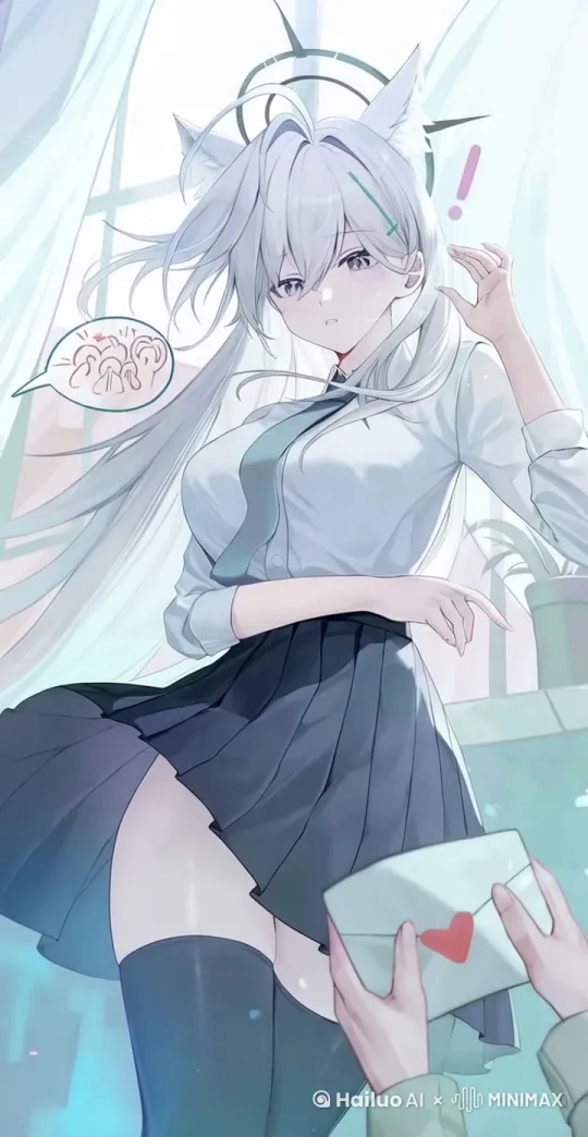 眨眼一次，裙子和头发随风飘动，维持画风，维持镜头 by Hailuo AI Video Generator