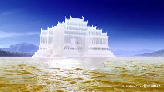 君不见，黄河之水天上来。
君不见，高堂明镜悲白发。
人生得意须尽欢，莫使金樽空对月。
天生我才必有用，千金散尽还复来。 by Hailuo AI Video Generator