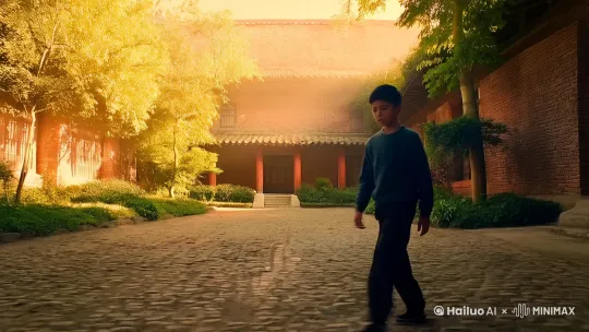 哪吒早上到学校，第一节课是英语，老师让他背单词，他一个也背不上，气的老师让他到后面罚站 by Hailuo AI Video Generator